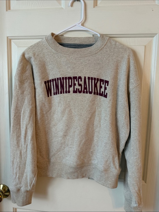 Champion Tops - Champion Grey Sweatshirt with Cream Collar Trim